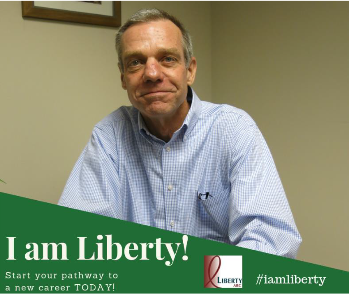 I am Liberty Story: Start Your Pathway to a New Career Today. Headshot of Andy Stegeland.