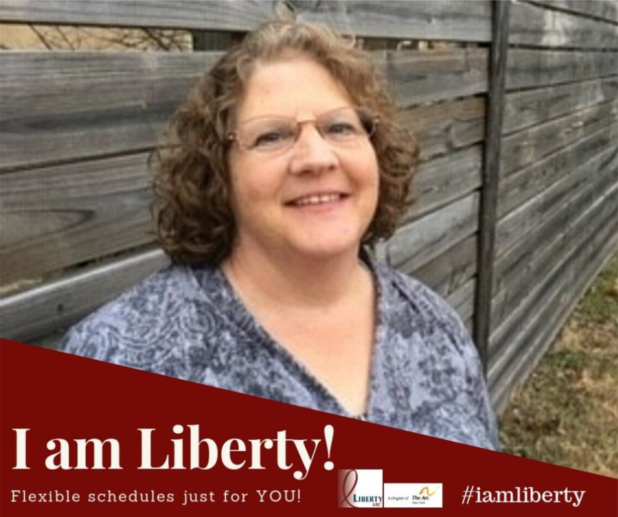 I am Liberty Story: Flexible Schedules Just For You. Headshot of Pat Wellman.