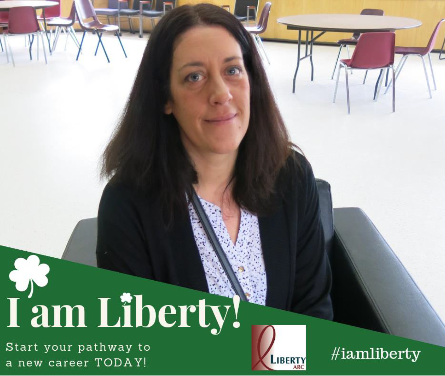 I am Liberty Story: Start Your Pathway to a New Career Today. Headshot of Wendi Kirk.