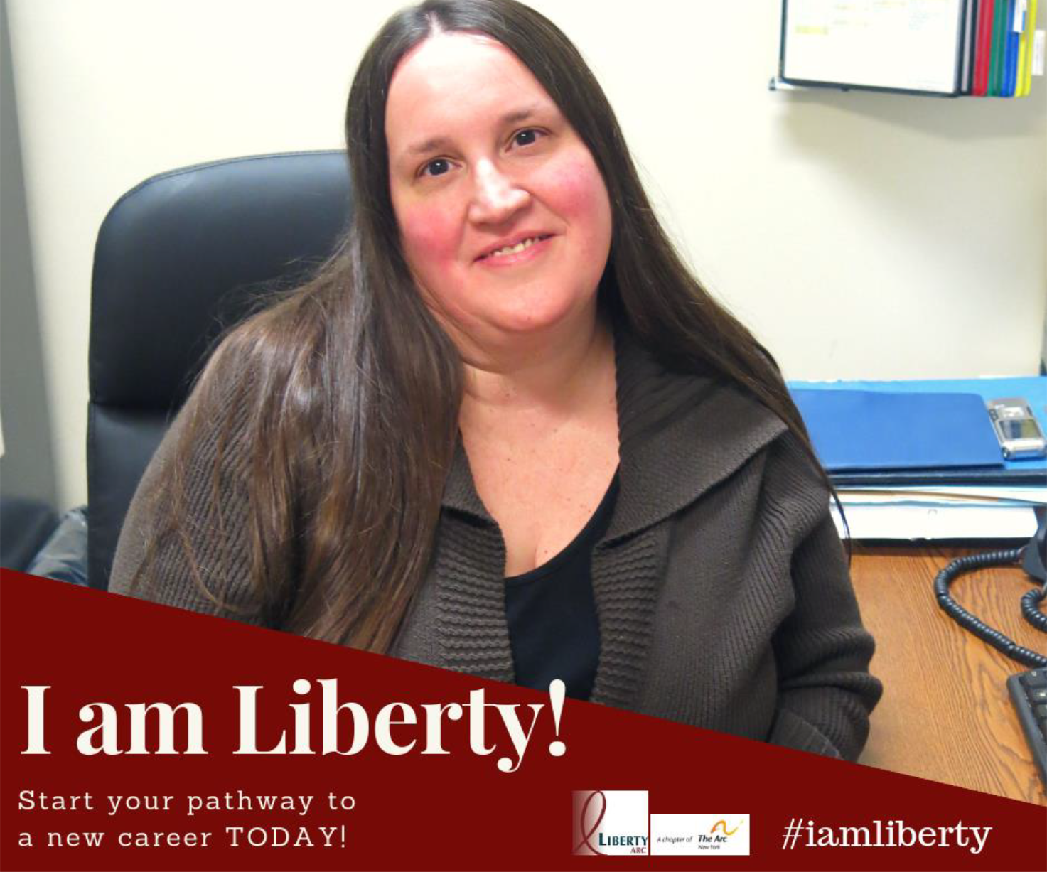 I am Liberty Story: Start Your Pathway to a New Career Today. Headshot of Wendy Moore.