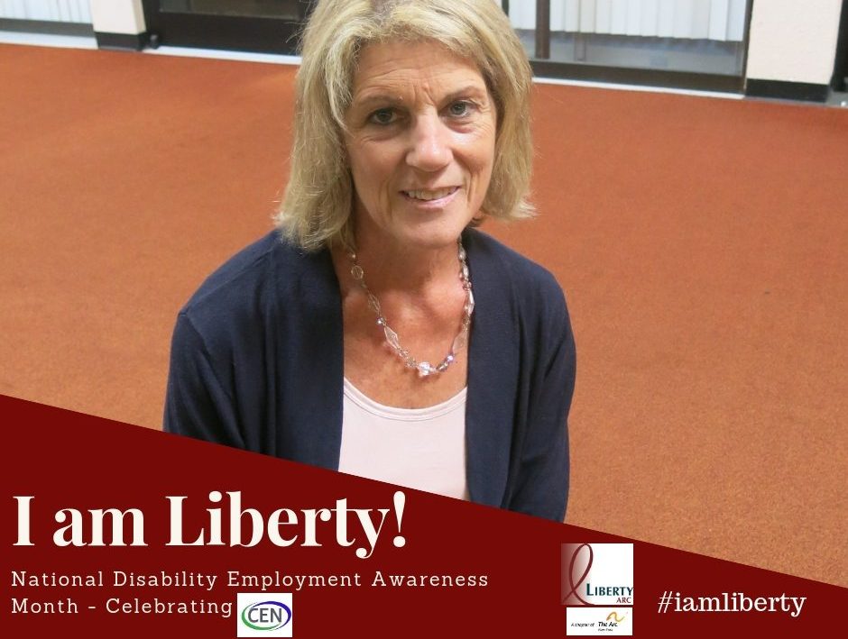 I am Liberty Story: National Disability Employment Awareness Month - Celebrating CEN. Headshot of Valerie Harrington.