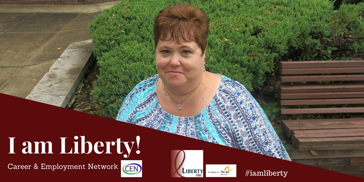 I am Liberty Story: Career & Employment Network. Headshot of Cyndi Moore.