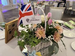 Floral arrangement for Liberty ARC's Annual Dinner in May 2024.